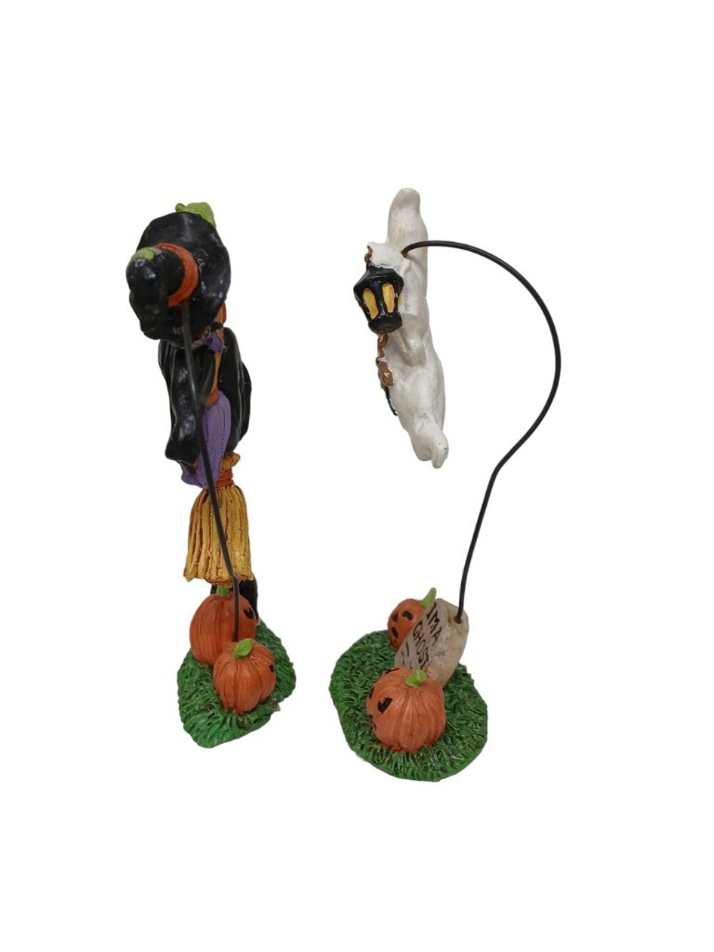2 Halloween Flying Witch & Ghost Figurines Midwest Vintage #M-1 - Picture 3 of 7